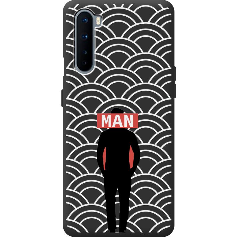 Черный чехол BoxFace OnePlus Nord Man Pattern