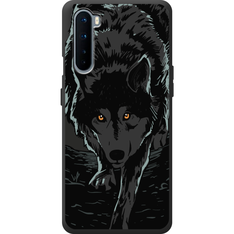 Черный чехол BoxFace OnePlus Nord Wolf