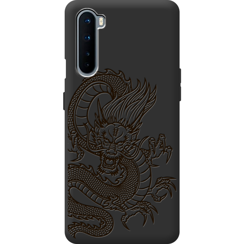 Черный чехол BoxFace OnePlus Nord Chinese Dragon