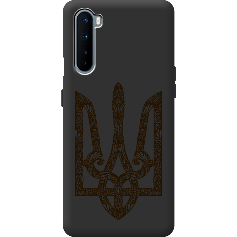 Черный чехол BoxFace OnePlus Nord Ukrainian Trident