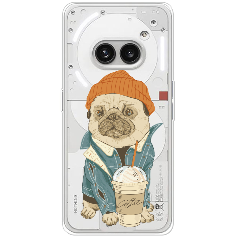 Прозрачный чехол BoxFace Nothing Phone (2a) Dog Coffeeman