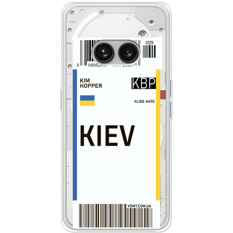 Прозрачный чехол BoxFace Nothing Phone (2a) Ticket Kiev