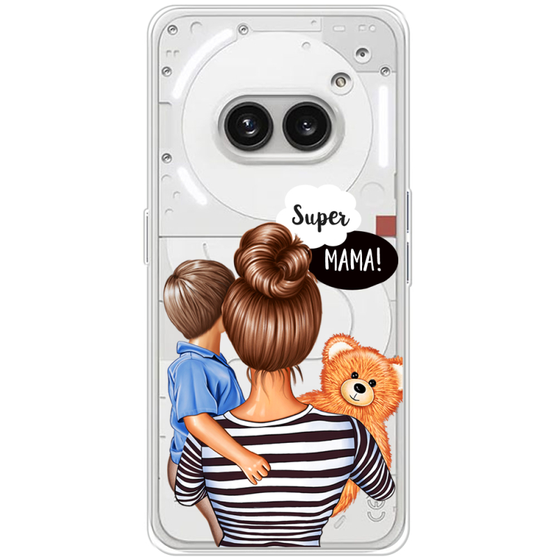 Прозрачный чехол BoxFace Nothing Phone (2a) Super Mama and Son