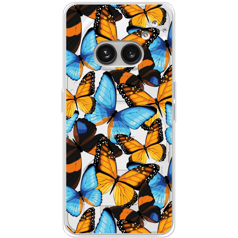 Прозрачный чехол BoxFace Nothing Phone (2a) Butterfly Morpho
