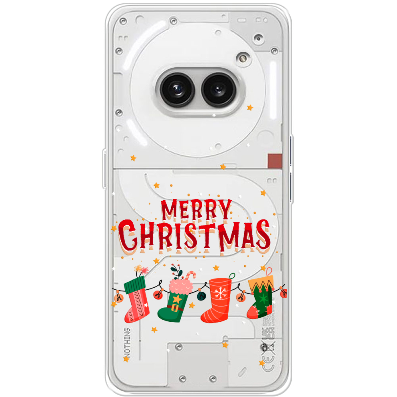Прозрачный чехол BoxFace Nothing Phone (2a) Merry Christmas