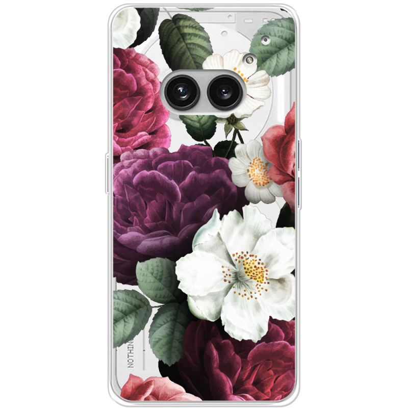 Прозрачный чехол BoxFace Nothing Phone (2a) Floral Dark Dreams