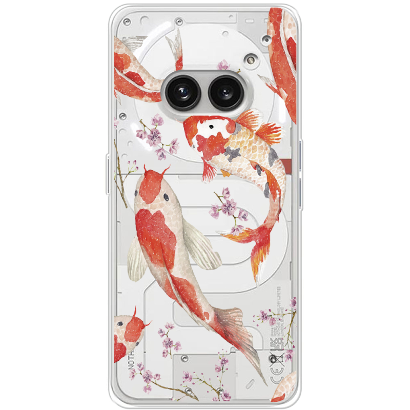 Прозрачный чехол BoxFace Nothing Phone (2a) Japanese Koi Fish