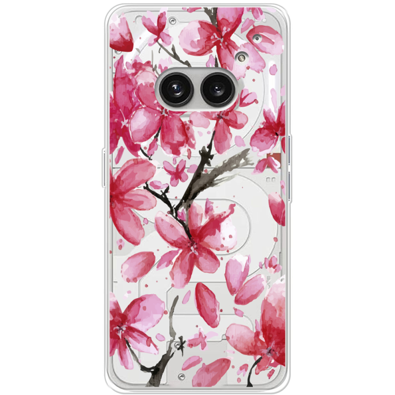 Прозрачный чехол BoxFace Nothing Phone (2a) Pink Magnolia