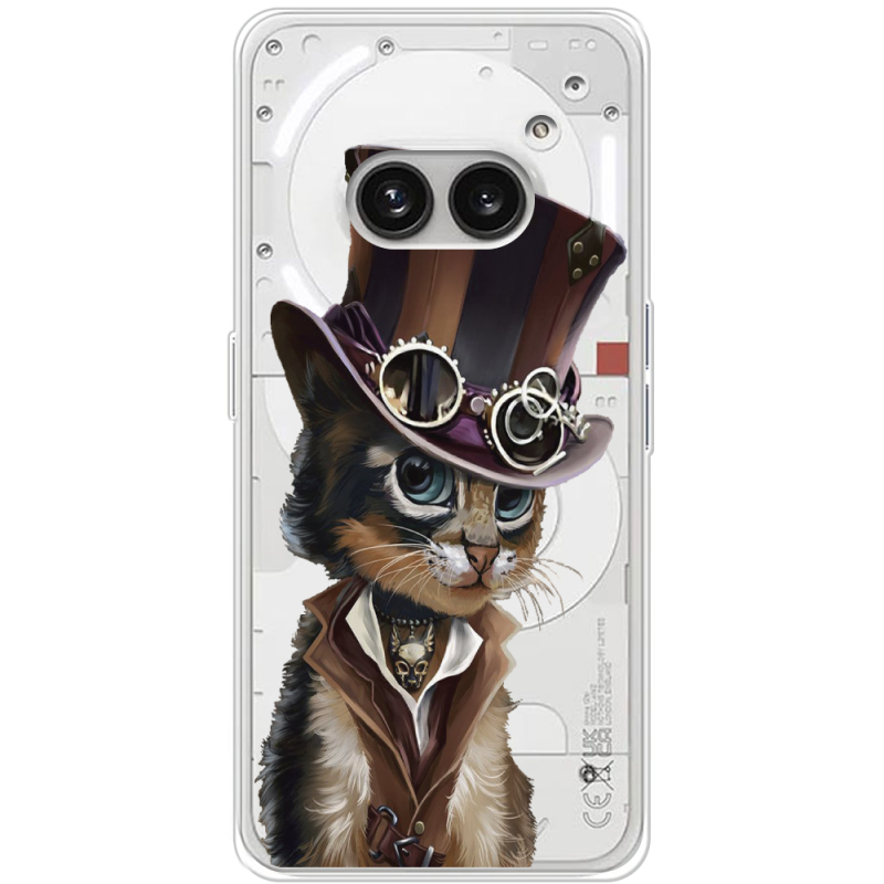 Прозрачный чехол BoxFace Nothing Phone (2a) Steampunk Cat