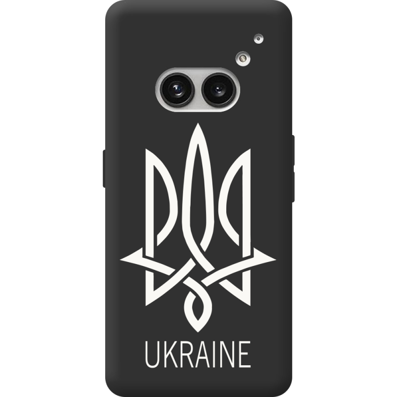 Черный чехол BoxFace Nothing Phone (2a) Тризуб монограмма ukraine