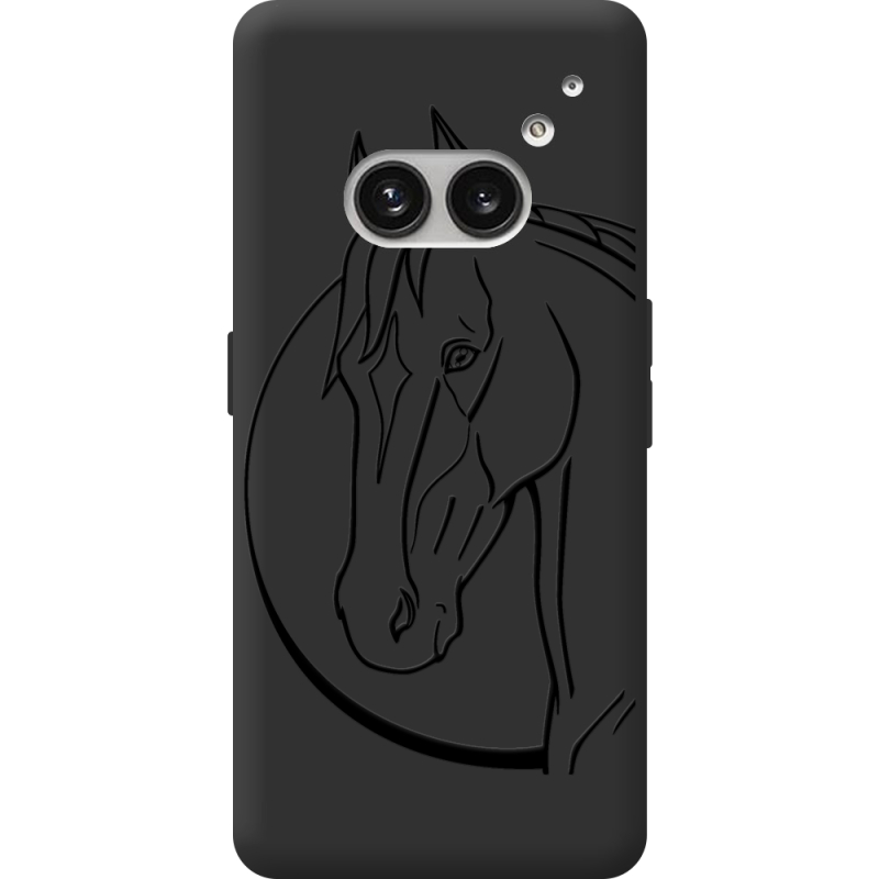 Черный чехол BoxFace Nothing Phone (2a) Horse