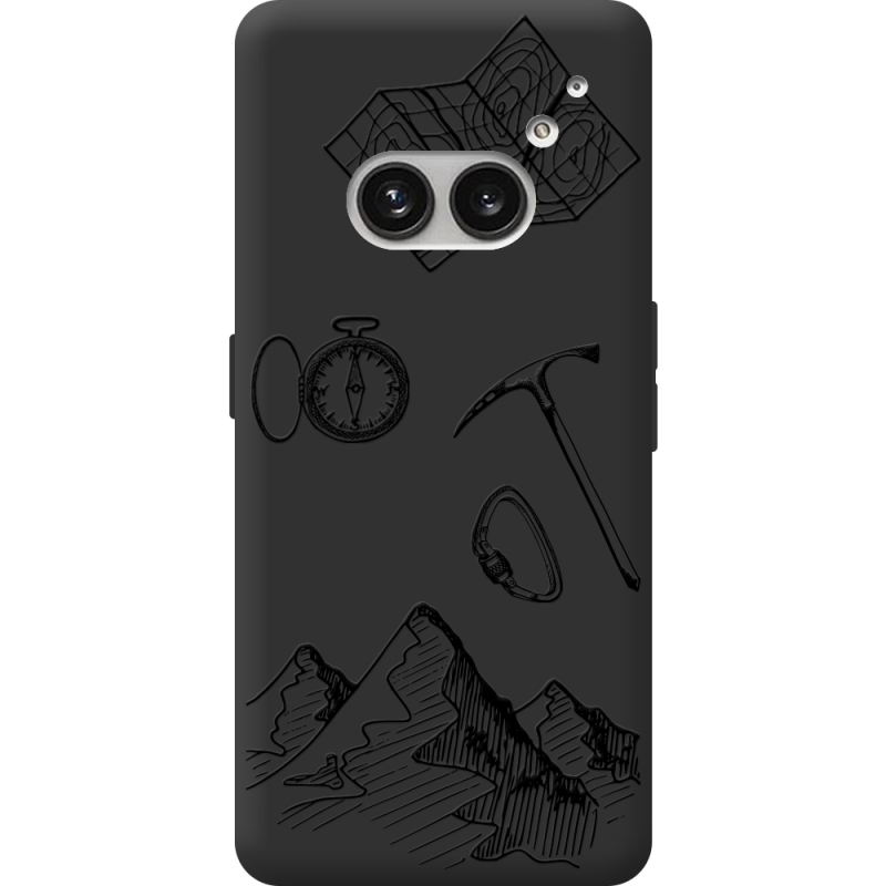 Черный чехол BoxFace Nothing Phone (2a) Mountains