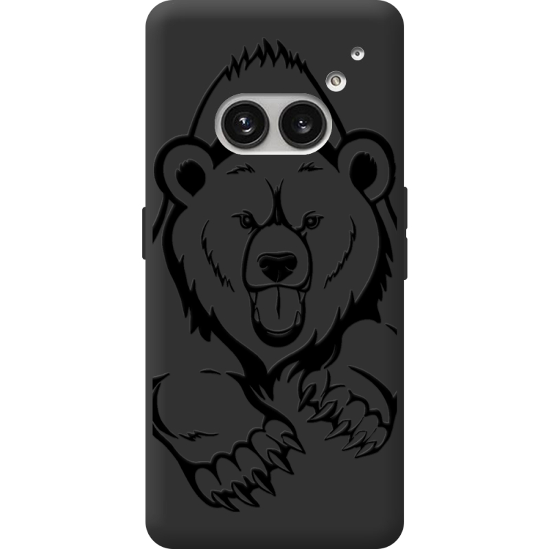 Черный чехол BoxFace Nothing Phone (2a) Grizzly Bear