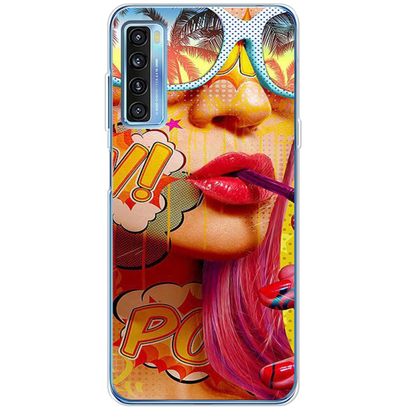 Чехол BoxFace TCL 20L Plus Yellow Girl Pop Art