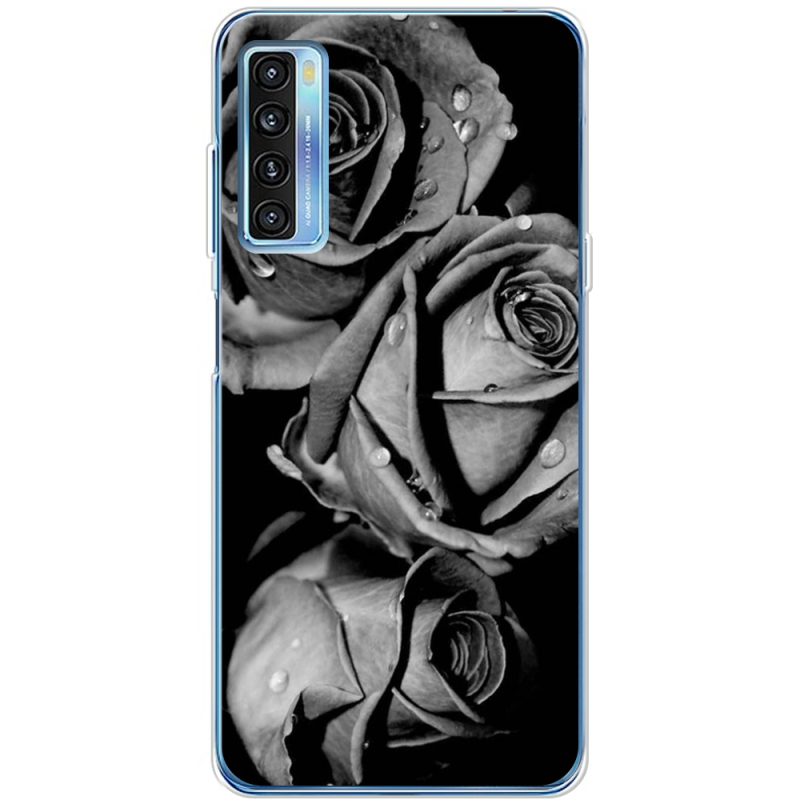 Чехол BoxFace TCL 20L Plus Black and White Roses