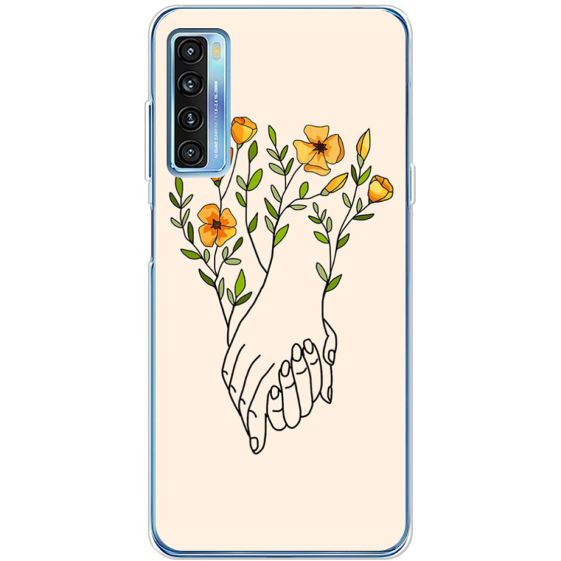 Чехол BoxFace TCL 20L Plus Flower Hands