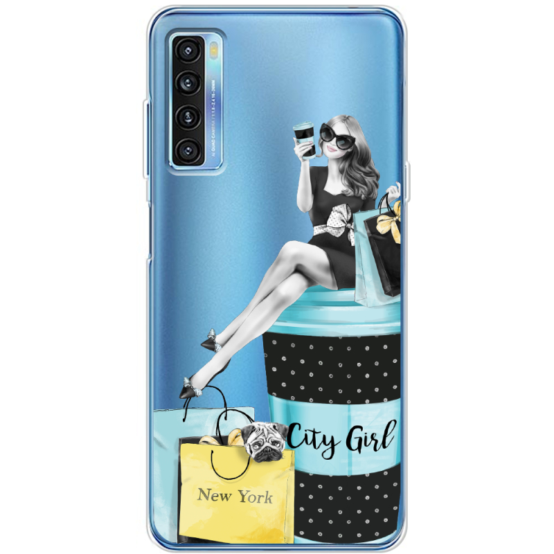 Прозрачный чехол BoxFace TCL 20L Plus City Girl