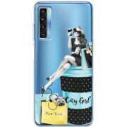 Прозрачный чехол BoxFace TCL 20L Plus City Girl