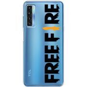 Прозрачный чехол BoxFace TCL 20L Plus Free Fire Black Logo