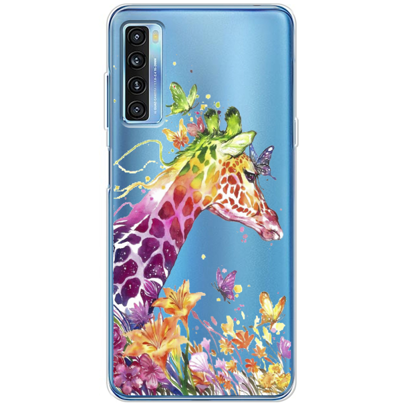 Прозрачный чехол BoxFace TCL 20L Plus Colorful Giraffe