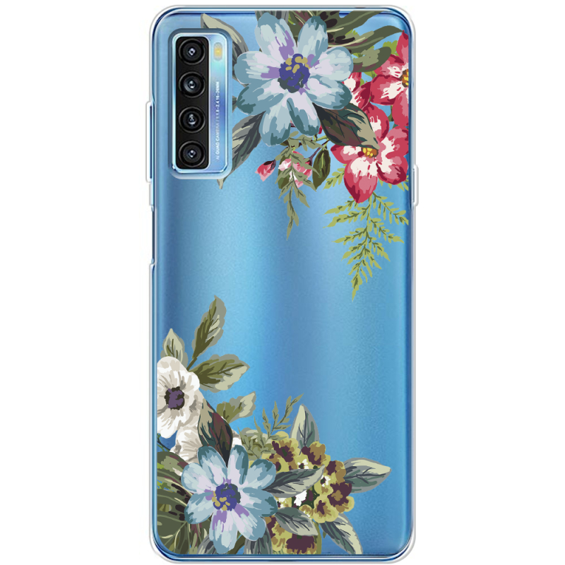 Прозрачный чехол BoxFace TCL 20L Plus Floral