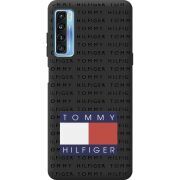 Черный чехол BoxFace TCL 20L Plus Tommy Print