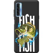 Черный чехол BoxFace TCL 20L Plus Fish