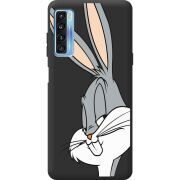 Черный чехол BoxFace TCL 20L Plus Lucky Rabbit