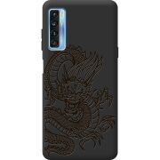 Черный чехол BoxFace TCL 20L Plus Chinese Dragon