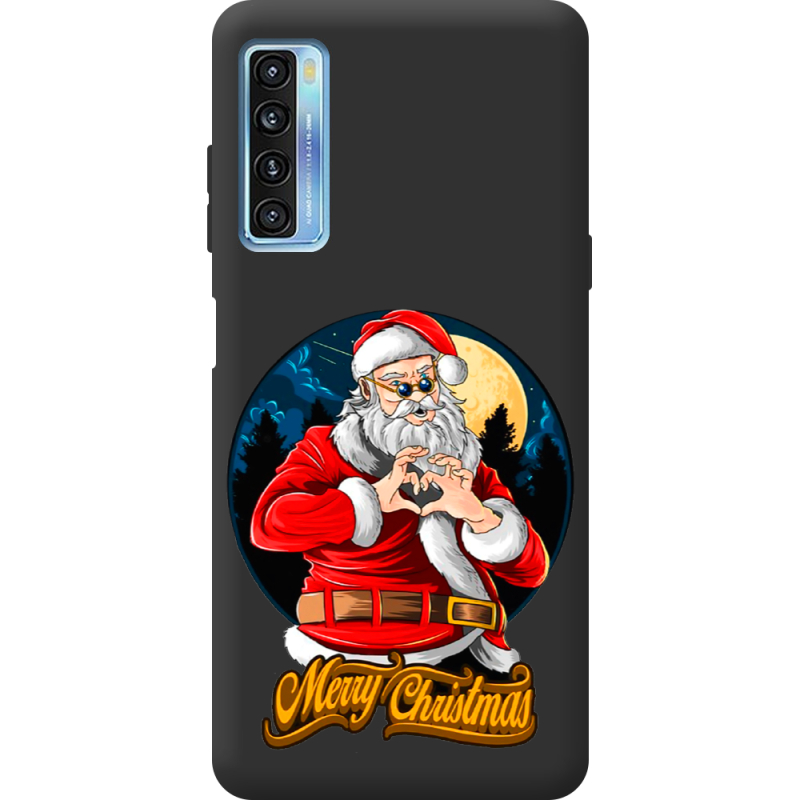 Черный чехол BoxFace TCL 20L Plus Cool Santa