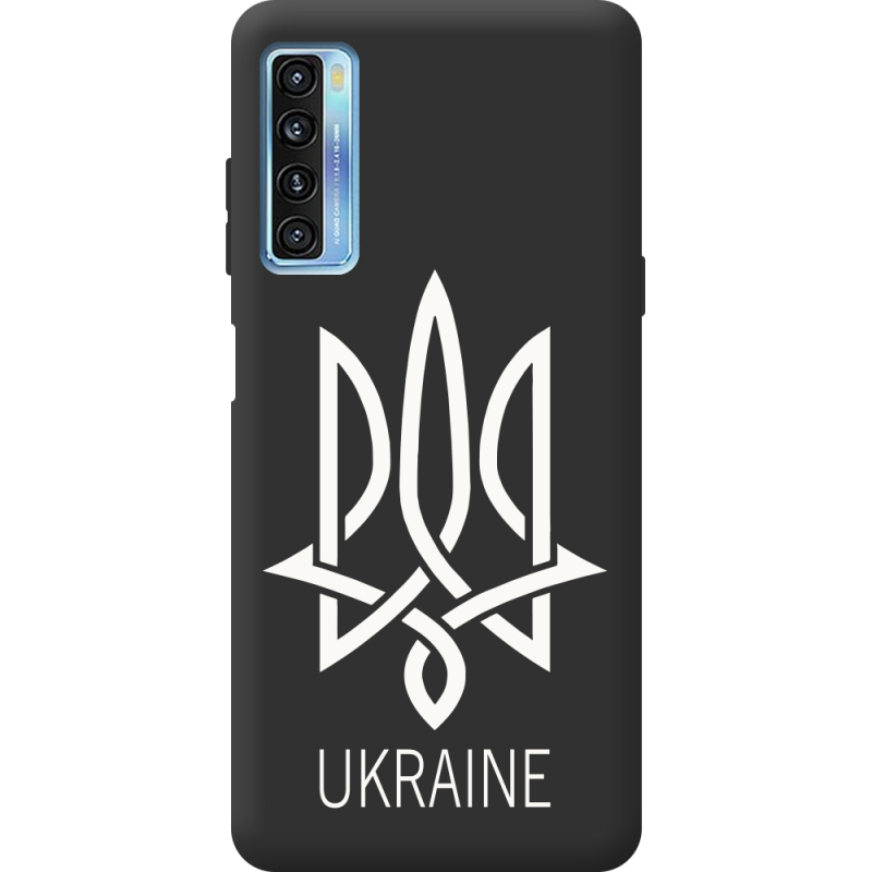 Черный чехол BoxFace TCL 20L Plus Тризуб монограмма ukraine