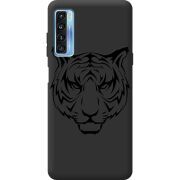 Черный чехол BoxFace TCL 20L Plus Tiger