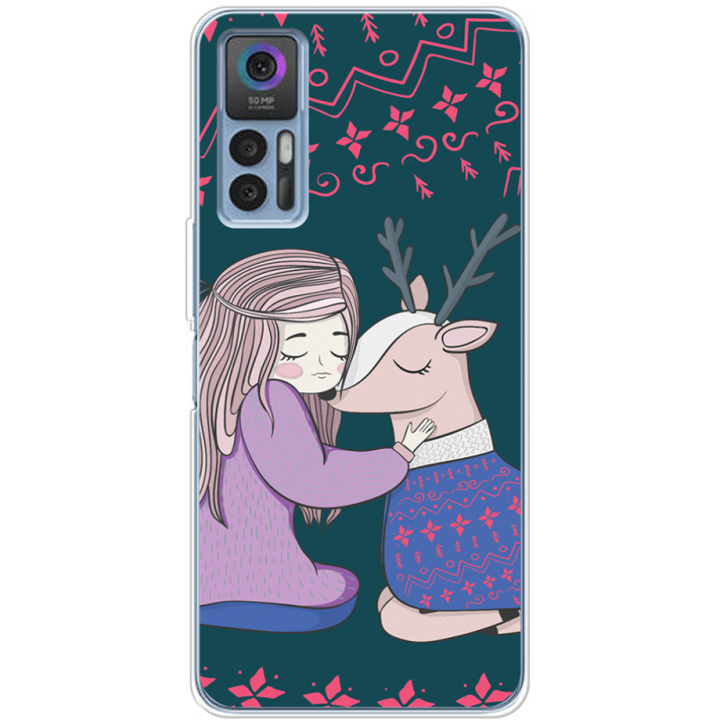 Чехол BoxFace TCL 30 Girl and deer