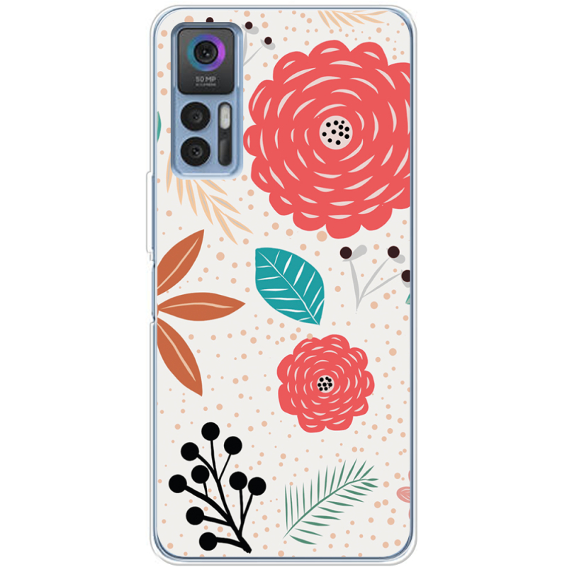 Чехол BoxFace TCL 30 Line Flowers