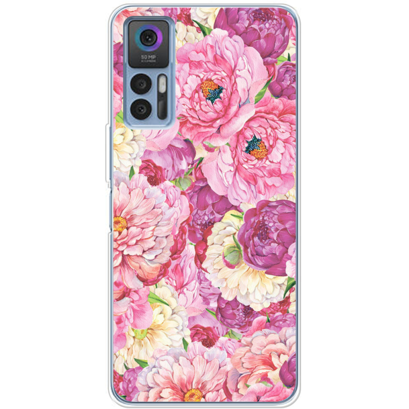 Чехол BoxFace TCL 30 Pink Peonies