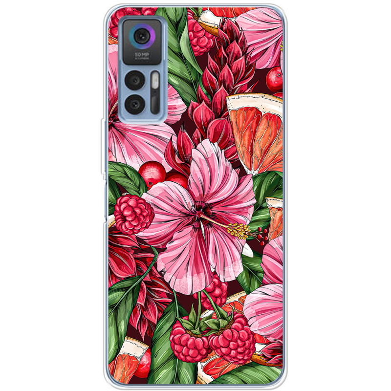 Чехол BoxFace TCL 30 Tropical Flowers