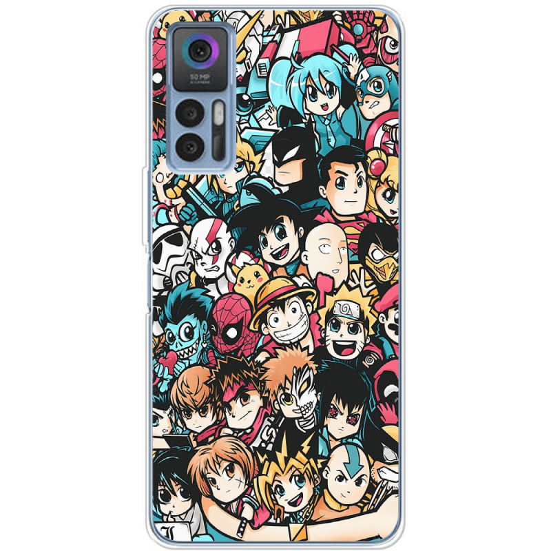 Чехол BoxFace TCL 30 Anime Stickers