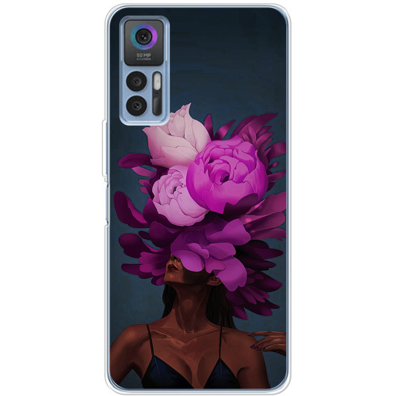 Чехол BoxFace TCL 30 Exquisite Purple Flowers