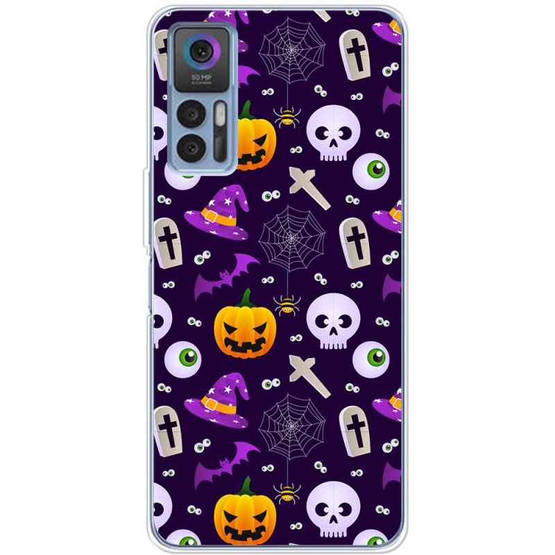 Чехол BoxFace TCL 30 Halloween Purple Mood