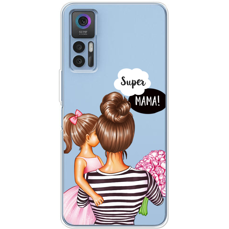 Прозрачный чехол BoxFace TCL 30 Super Mama and Daughter