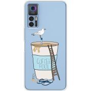 Прозрачный чехол BoxFace TCL 30 Segull in Cofee Pool