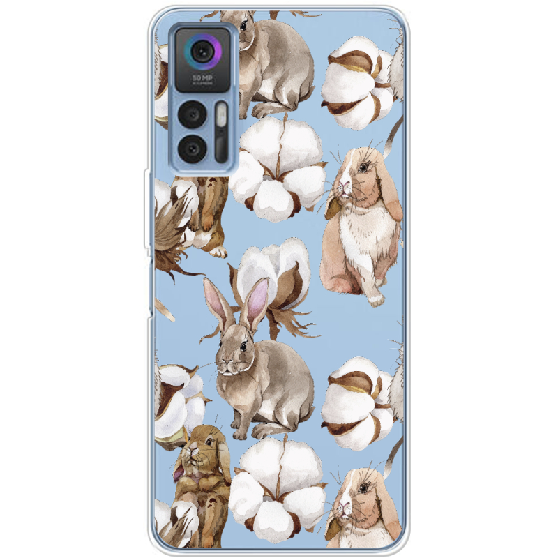 Прозрачный чехол BoxFace TCL 30 Cotton and Rabbits