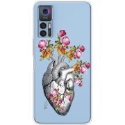 Чехол со стразами TCL 30 Heart