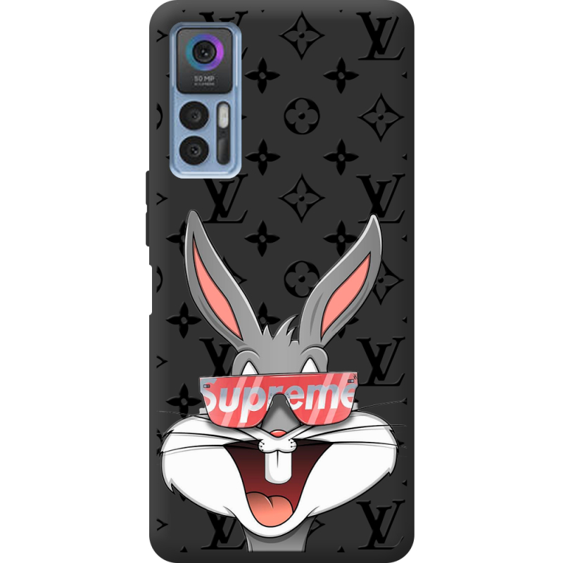 Черный чехол BoxFace TCL 30 looney bunny