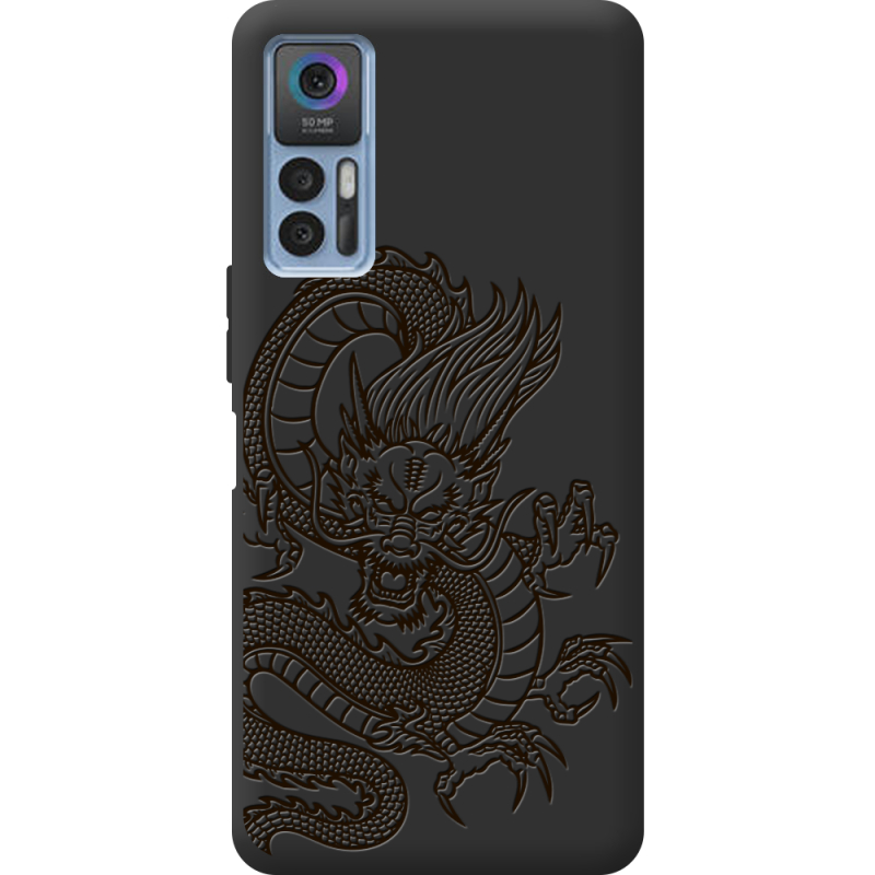 Черный чехол BoxFace TCL 30 Chinese Dragon