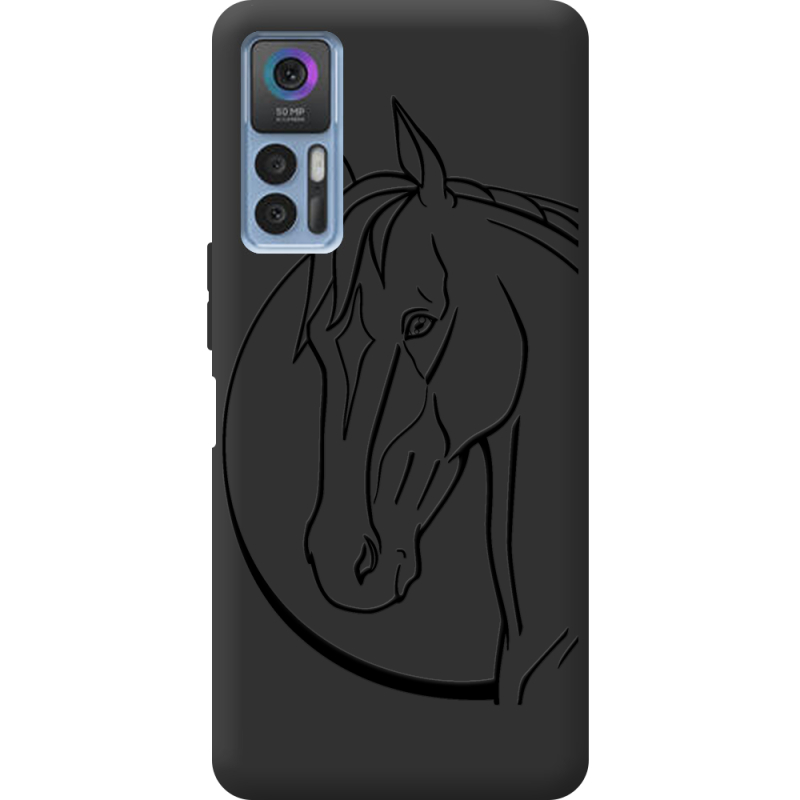 Черный чехол BoxFace TCL 30 Horse