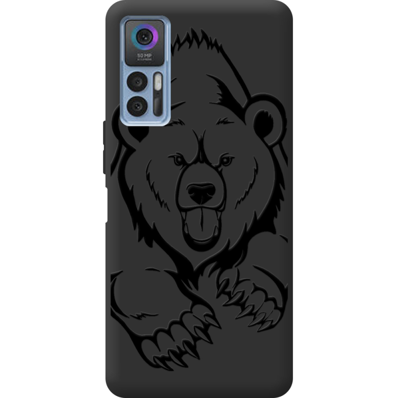 Черный чехол BoxFace TCL 30 Grizzly Bear