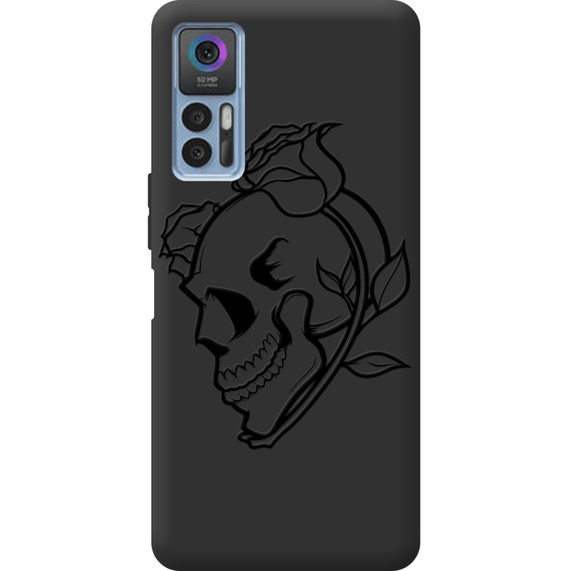 Черный чехол BoxFace TCL 30 Skull and Roses