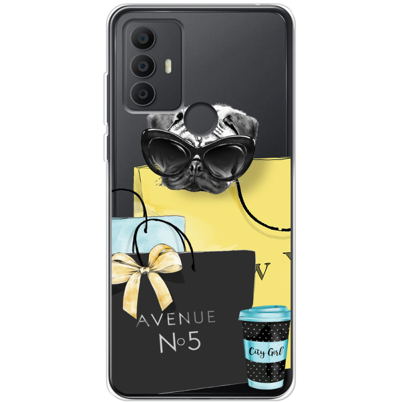 Прозрачный чехол BoxFace TCL 306 Fashion Pug