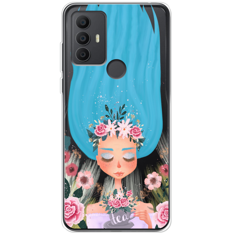 Прозрачный чехол BoxFace TCL 306 Blue Hair
